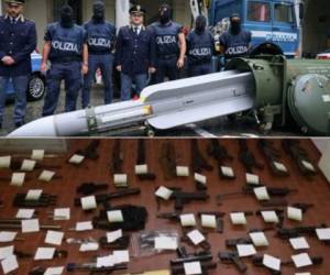 Estas son algunas de las imágenes sobre el decomiso de armas que llevó a cabo la Policía de Italia.