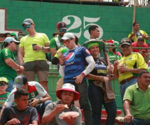 Al menos 100 aficionados pudieron ingresar al estadio de San Pedro Sula. Foto: EL HERALDO