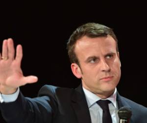 Emmanuel Macron, presidente de Francia, habla de los ataques en Siria. Foto: Agencia AFP