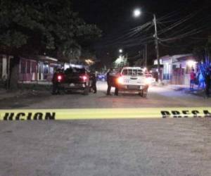 El doble crimen se registró en la colonia Satélite de San Pedro Sula, Honduras. Foto: Cortesía.