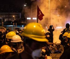 'Hong Kong no es China' es la desafiante frase que ha marcado la protesta. Foto: Agencia AFP.