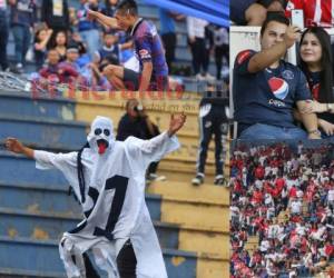 Por el fútbol se vive de todo. Así lo demostraron los aficionados que acudieron al encuentro entre Olimpia y Motagua en el Nacional. Fotos: David Romero-Jhony Magallanes/EL HERALDO