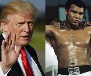 Donald Trump y el histórico deportista Muhammad Ali. (AFP)