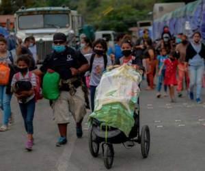 Bajo el gobierno de Trump, Estados Unidos envió también a México a unos 60,000 migrantes, la mayoría de Centroamérica, en el marco del programa 'Quédate en México'. Foto: AFP