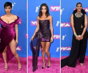 Cardi B, Madison Beer, Asian Doll y otras famosas en su paso por la alfombra roja de los VMAs 2018.