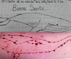 Parte del juego consiste en cortarse el brazo con la figura de una ballena azul, supuestamente porque este animal tiende a tener un comportamiento, foto: redes sociales.