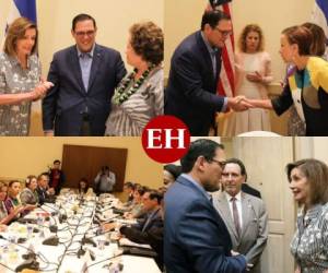 Una comitiva del Gobierno de Honduras encabezada por el secretario de Relaciones Exteriores, Lisandro Rosales, recibió este sábado a la presidenta de la Cámara de Representantes de Estados Unidos, Nancy Pelosi y su delegación. Fotos: Efraín Salgado/ El Heraldo.