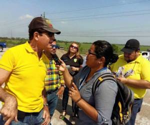 El polémico cronista deportivo encabezó una protesta contra el peaje el pasado miércoles en El Progreso, Yoro, al norte de Honduras.