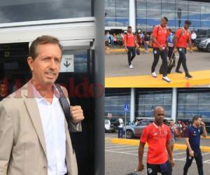 Momento en el que los miembros de la selección de Panamá salían del Aeropuerto Internacional Toncontín. (Fotos: Ronal Aceituno / Grupo Opsa)