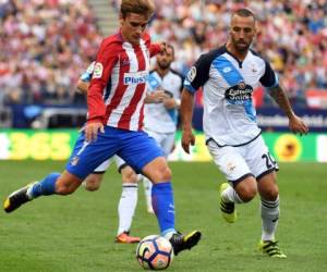 Antoine Griezmann marcó su quinto gol en la liga española y salvó una vez más al Atlético de Madrid. Foto: AFP