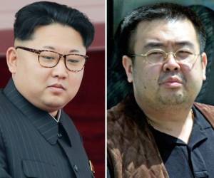 El líder norcoreano Kim Jong Un (izquierda) y su hermano Kim Jong Nam (derecha). Foto: AP