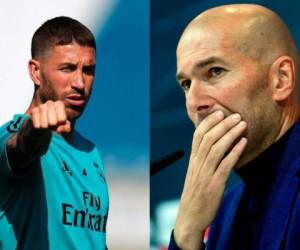 Sergio Ramos y Zinedine Zidane. Fotos Instagram y AFP