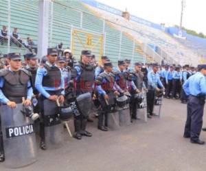 Unos 700 policías vigilarán el partido entre Olimpia y Motagua. Foto: EL HERALDO.