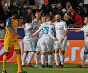 Real Madrid goleó 6-0 al Apoel de Chipre por la jornada 5 de la fase de grupos de la Champions League. (AFP)