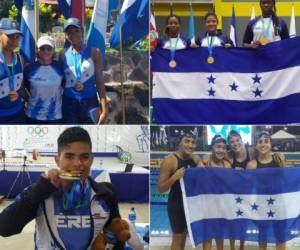 Atletas hondureños medallistas en los XI Juegos Deportivos Centroamericanos que se llevan a cabo en Nicaragua.