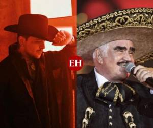 Christian Nodal interpretó varios de los éxitos de Vicente Fernández. Foto: Instagram Nodal y _vicentefdez