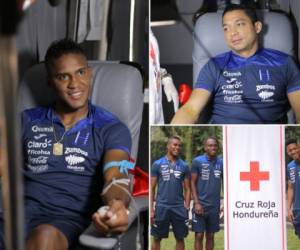 Los jugadores de la Selección de Honduras mostraron su lado solidario con la Cruz Roja Hondureña. Fotos: @FenafuthOrg en Twitter
