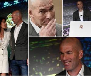 Los gestos y detalles de la presentación de Zinedine Zidane en el Santiago Bernabéu. Fotos:AFP