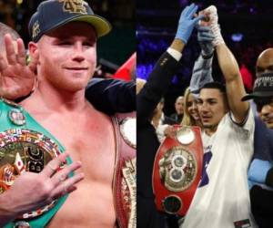 “Vamos con todo Teófimo López, mucho éxito hoy', posteó el 'Canelo' en Twitter. Fotos: AP