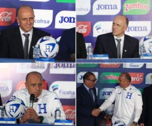 Vestido con un traje color negro, corbata con diseño sobrio y de color oscuro, la cual usó sobre una clásica camisa blanca, así llegó el nuevo entrenador de la Selección Nacional de Honduras, Fabián Coito, a su presentación oficial. (Fotos: Ronal Aceituno / Marvin Salgado / EL HERALDO)