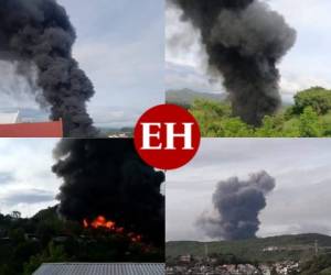 Fotografías muestran la magnitud de pavoroso incendio registrado tras el accidente de una rastra cisterna en la salida al sur de Tegucigalpa. Foto: Anibal Vasquez. EL HERALDO.