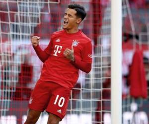 Coutinho ya abrió su cuenta goleadora en el Bayer Múnich. Foto: AP.