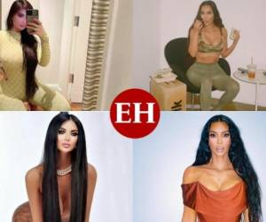 Jennifer Pamplona, una influencer de 28 años, ha causado revuelo en las redes sociales luego de gastar más de 600 mil dólares en operaciones estéticas para parecerse a la empresaria Kim Kardashian. Sin embargo, la mujer brasileña ha dicho -durante una entrevista- que se arrepiente de las decisiones que tomó sobre su cuerpo. FOTOS CORTESÍA: @jenniferpamplona/@kimkardashian