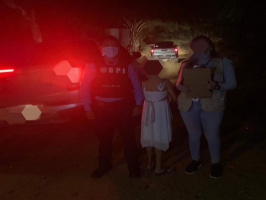 La Policía Nacional de Honduras rescató a la menor y la entregó al ente encargado de la niñez.