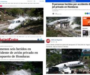 Medios Internacionales destacan accidente aéreo en Toncontín.