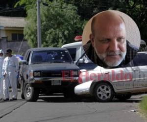 El carro del exalcalde Roberto Acosta era perseguido por sicarios, por la calle principal de la colonia Miraflores Sur. Entre las 12:05 y las 12:10 del mediodía de ayer jueves, cuando este se dirigía a su vivienda. Fotos Emilio Flores| EL HERALDO