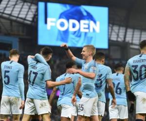 Raheem Sterling (12), Phil Foden 43, Semi Ajayi (45, en contra), Gabriel Jesus (53), Riyad Mahrez (73), Nicolás Otamendi (78) y Leroy Sane (85) fueron los autores de los goles 'citizens'. Foto AFP