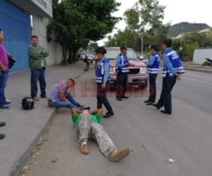Los dos hombres resultaron con lesiones leves tras el accidente. (Foto: El Heraldo Honduras/ Noticias Honduras hoy)
