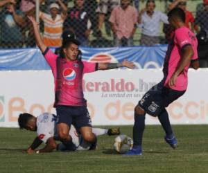 Olimpia derrotó el domingo 2 a 1 a Motagua en el estadio Carlos Miranda de Comayagua. Foto: Ronal Aceituno.