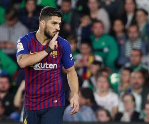 Luis Suárez ha participado en un total de 23 partidos esta temporada con el Barcelona. Foto: AFP.