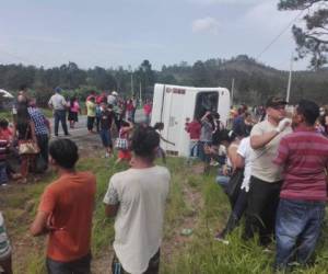 El accidente ocurrió exactamente a la altura de La Esperanza, sector que colinda con Talanga, Francisco Morazán.