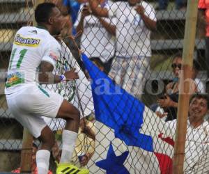 El panameño Pino marcó uno de los goles de Platense. Foto: Delmer Martínez / Grupo Opsa.