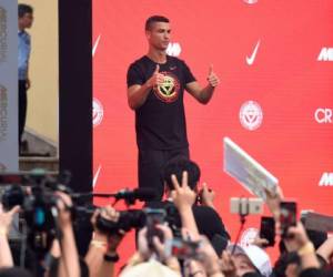 Cristiano Ronaldo en Beijing cumpliendo unos compromisos comerciales. (Foto: AFP)