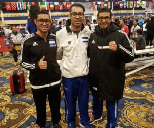 Diego Zepeda, Miguel Ferrera y Víctor Julio Zepeda representantes del Taekwondo de Honduras en el Abierto de Las Vegas.