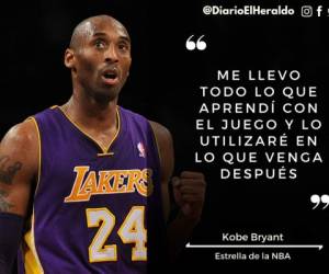 Esta es una recopilación de frases que recogen el ingenio y la sabiduría del astro Kobe Bryant, quien este domingo murió a los 41 años en un accidente de helicóptero en cercanías de Los Ángeles. Foto AFP