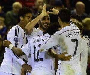 Cristiano Ronaldo guió la victoria del Madrid en Liverpool. / AFP