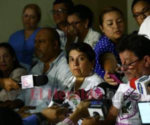 La Plataforma en Defensa de la Salud y Educación Pública durante la presentación de las condiciones para integrar el diálogo. Foto Emilio Flores| EL HERALDO