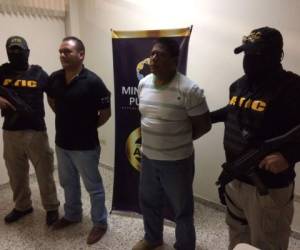 Octavio Pineda y Celestino Domínguez fueron capturados por robo a rastra en donde perdieron la vida tres guatemaltecos. Foto: Atic.