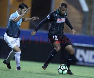 Acción del partido entre Real de Minas y Juticalpa FC. Foto: Juan Salgado / El Heraldo.