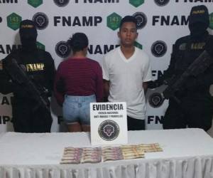 Miembros de la Fuerza Nacional Antimaras y Pandillas (Fnamp) aprehendieron a los presuntos criminales.