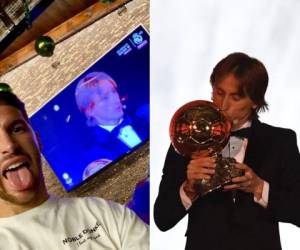 Sergio Ramos, defensor de Real Madrid, manifestó su alegría en las redes sociales tras enterarse que su compañero Luka Modric era el ganador.