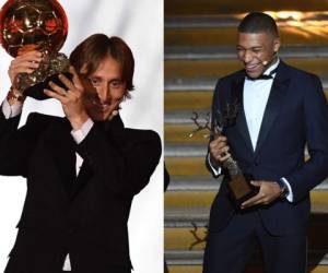 ¡Luka Modric fue el ganador del Balón de Oro 2018 y el primer croata en obtenerlo! Kylian Mbappé obtuvo el galardón del mejor joven del mundo. Foto AFP