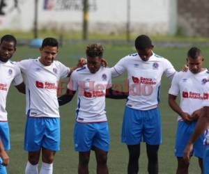 Jugadores del Olimpia de la capital de Honduras en una sesión de entrenamiento en la mañana de este martes. Foto: El Heraldo