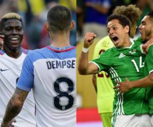 NASHVILLE, TN - SEPTEMBER 11: Matt Miazga #3 of the USA grabs the jersey of Angel Zaldivar #14 of Mexico during the first half of a friendly match at Nissan Stadium on September 11, 2018 in Nashville, Tennessee. Frederick Breedon/Getty Images/AFP