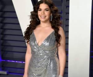 Este vestido fue el que eligió la hondureña America Ferrera para conmemorar la gala de los Oscar 2019. (AP)