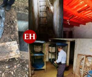 1. El túnel supuestamente escondite y centro de operaciones de la Mara Salvatrucha fue descubierto la mañana de este jueves por la Policía Nacional en la Sierra del Merendón, en San Pedro Sula, al norte de Honduras.